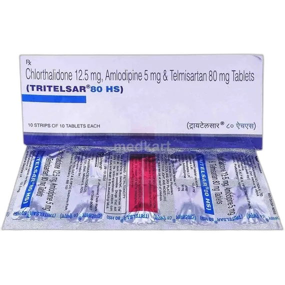 tritelsar 80mg hs tablet 10's